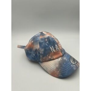 The Nash Collection REVV Tie Dye NASH Ballcap Hat Blue Orange Cotton Adjustable